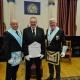 Initiate Ian Craven (centre).